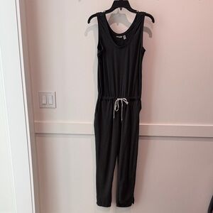 Dark Gray Sleeveless Jumpsuit with Drawstring Waist size xs